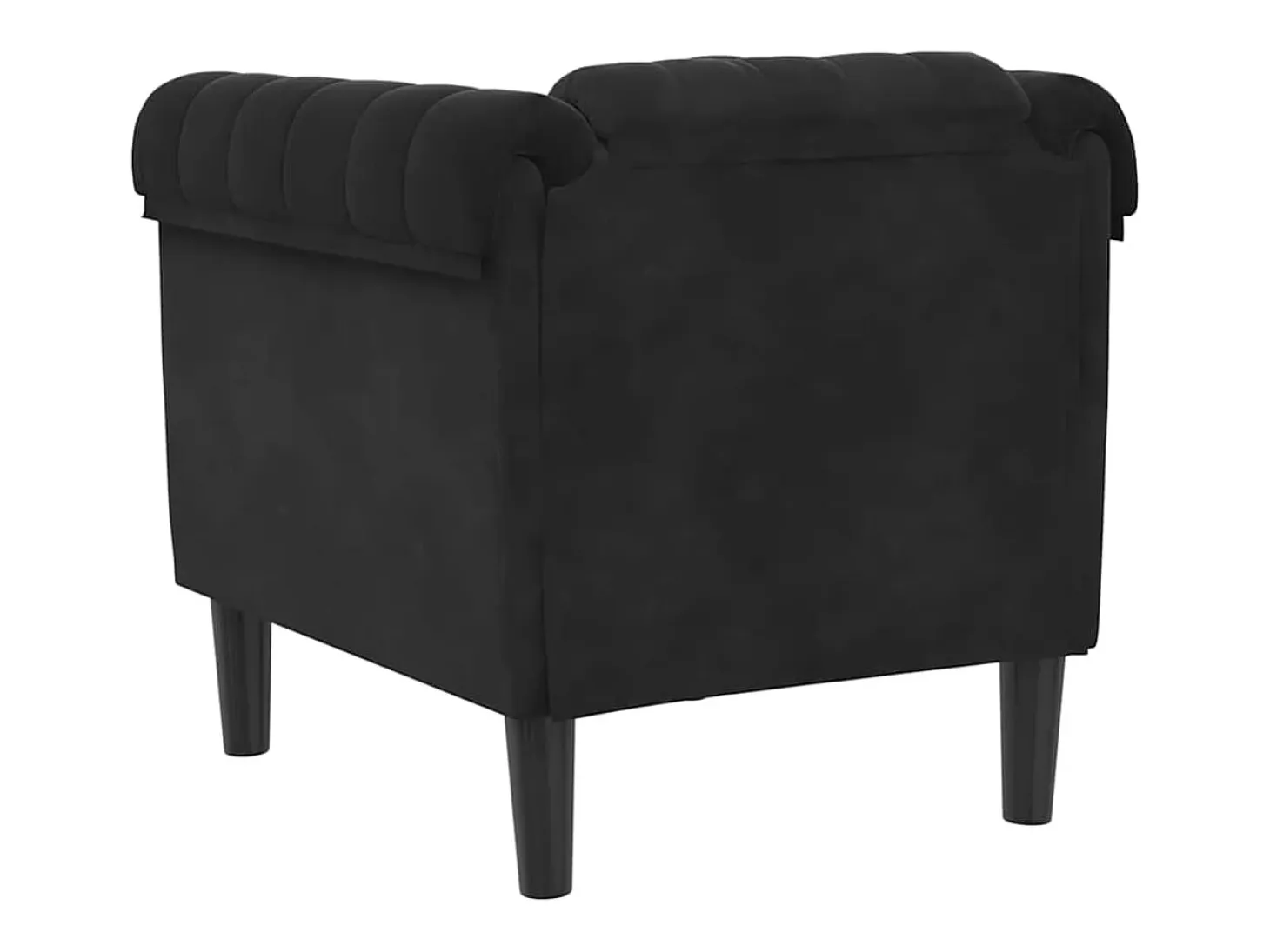 Sillón de terciopelo negro