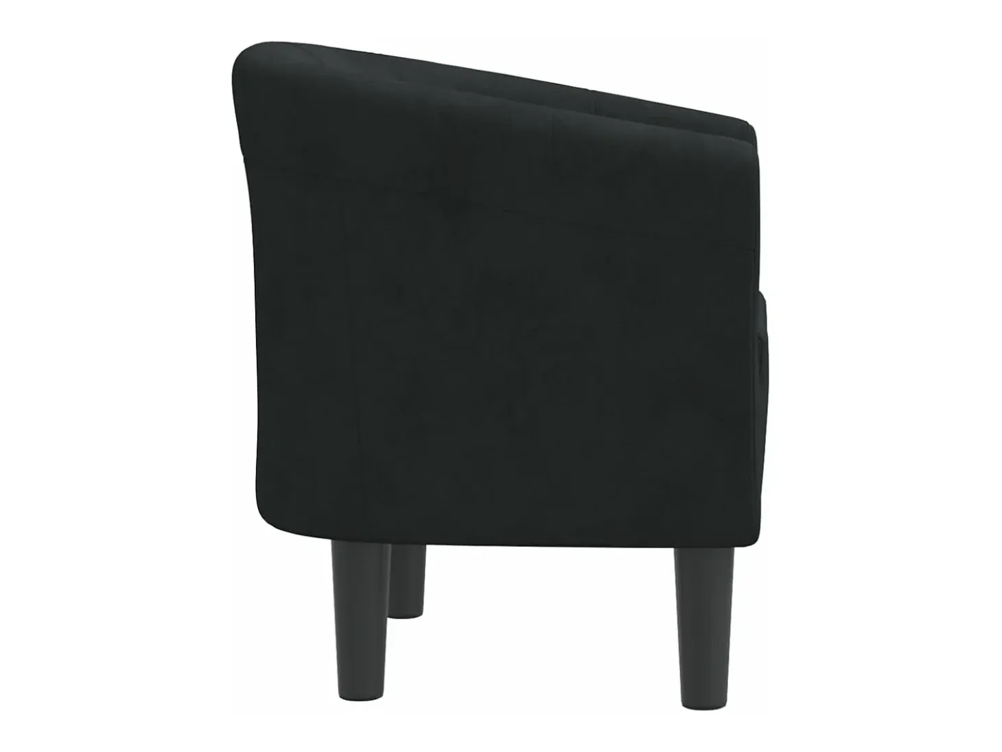 Sillón de terciopelo negro