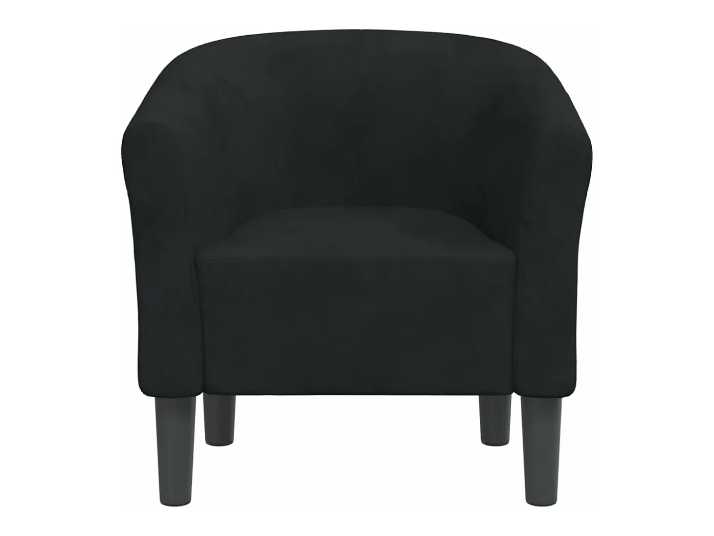 Sillón de terciopelo negro