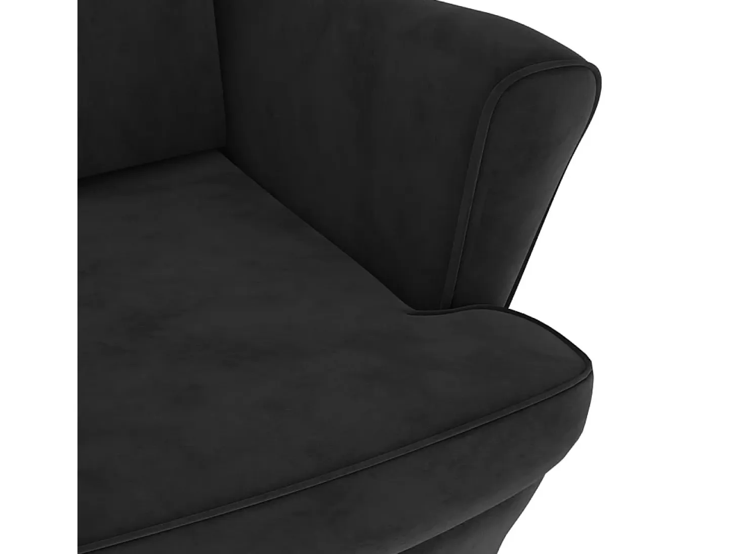 Sillón de terciopelo negro