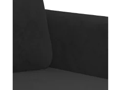 Sillón de terciopelo negro de 60 cm