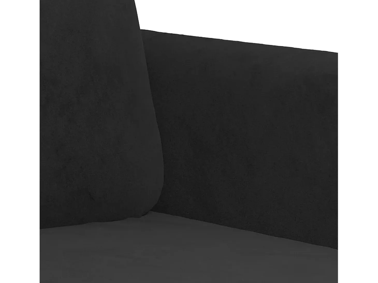Sillón de terciopelo negro de 60 cm