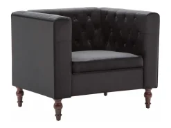 Sillón de terciopelo negro