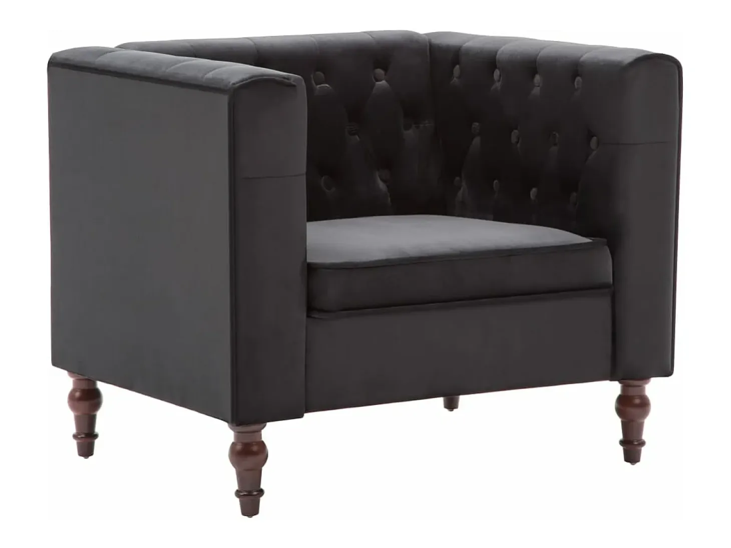 Sillón de terciopelo negro