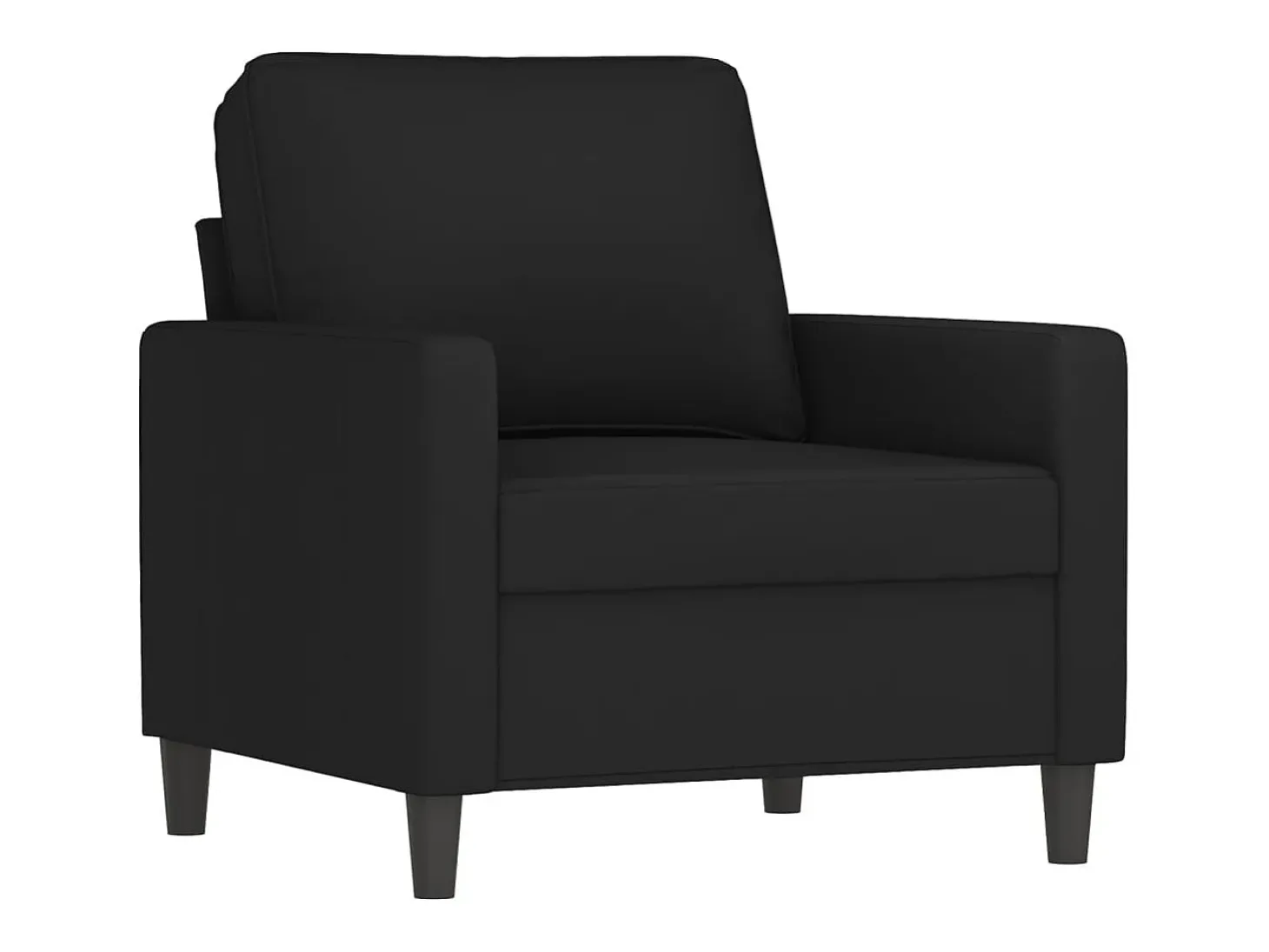 Sillón de terciopelo negro de 60 cm