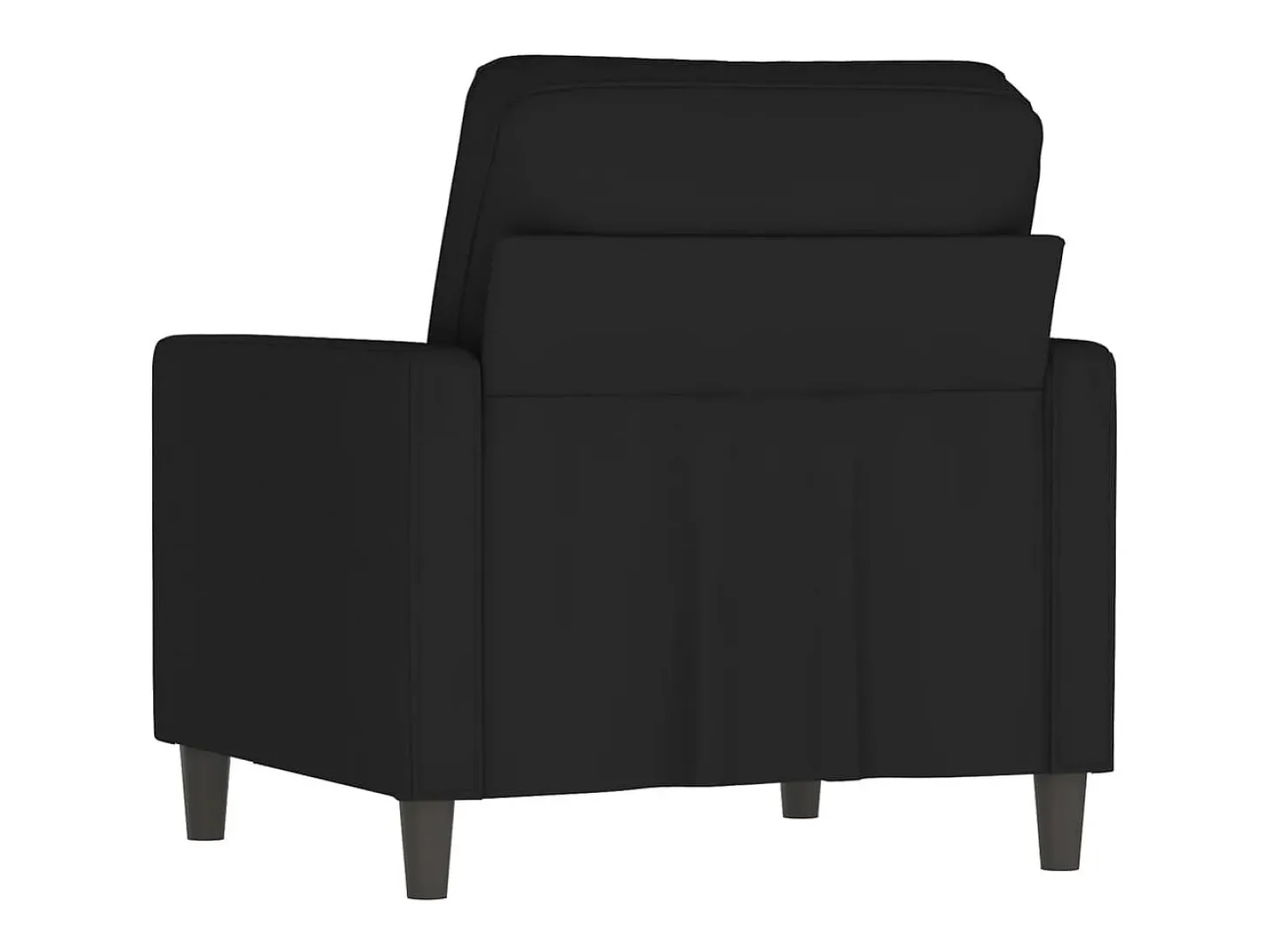 Sillón de terciopelo negro de 60 cm