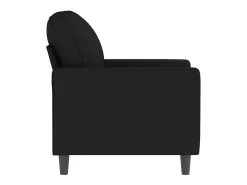 Sillón de terciopelo negro de 60 cm