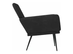 Sillón de terciopelo negro 62x79x79 cm
