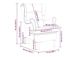 Sillón de terciopelo negro
