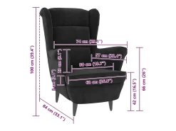 Sillón de terciopelo negro