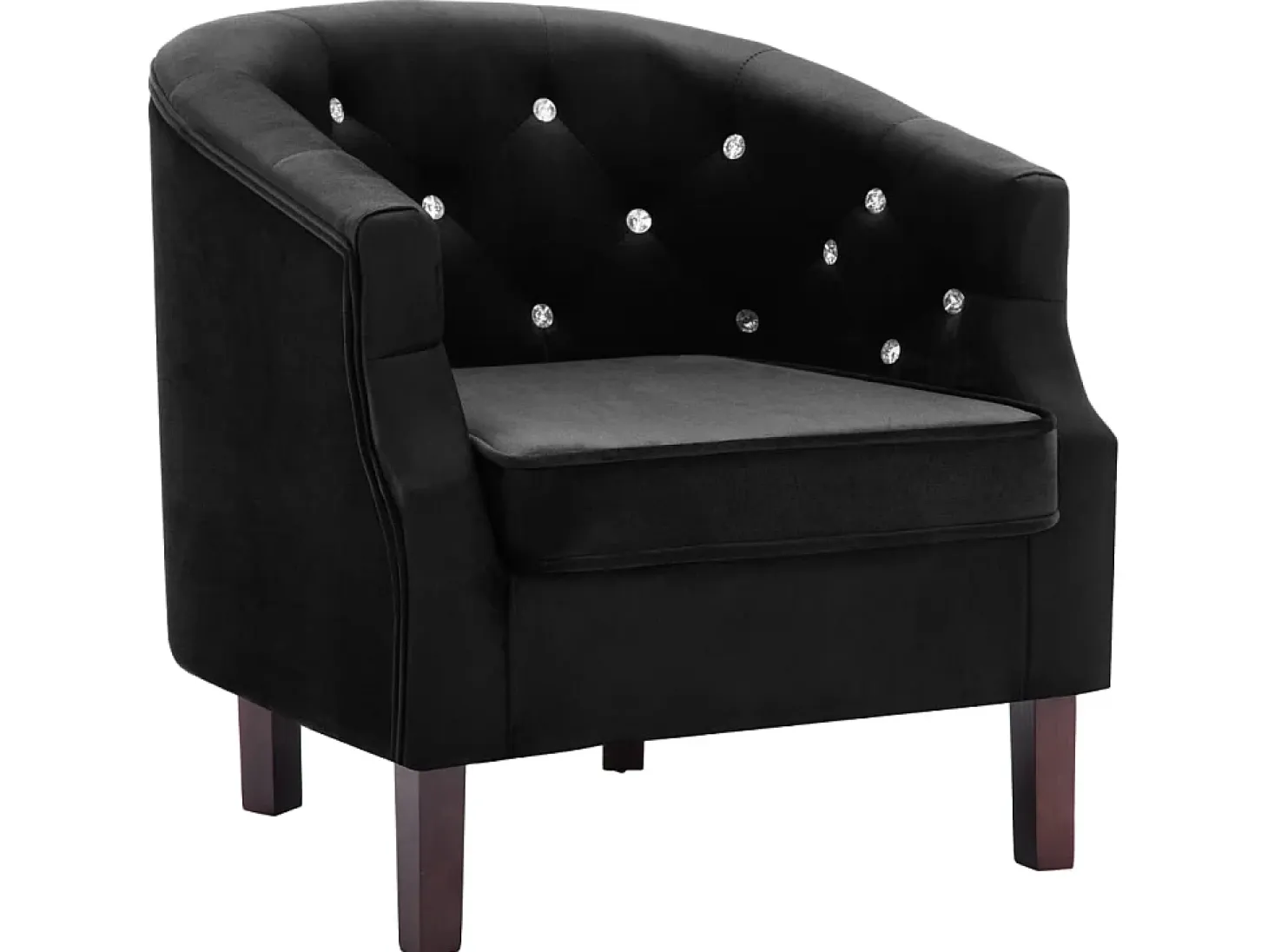 Sillón de terciopelo negro ES12504