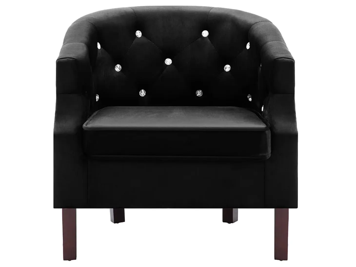 Sillón de terciopelo negro ES12504