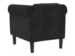 Sillón de terciopelo negro