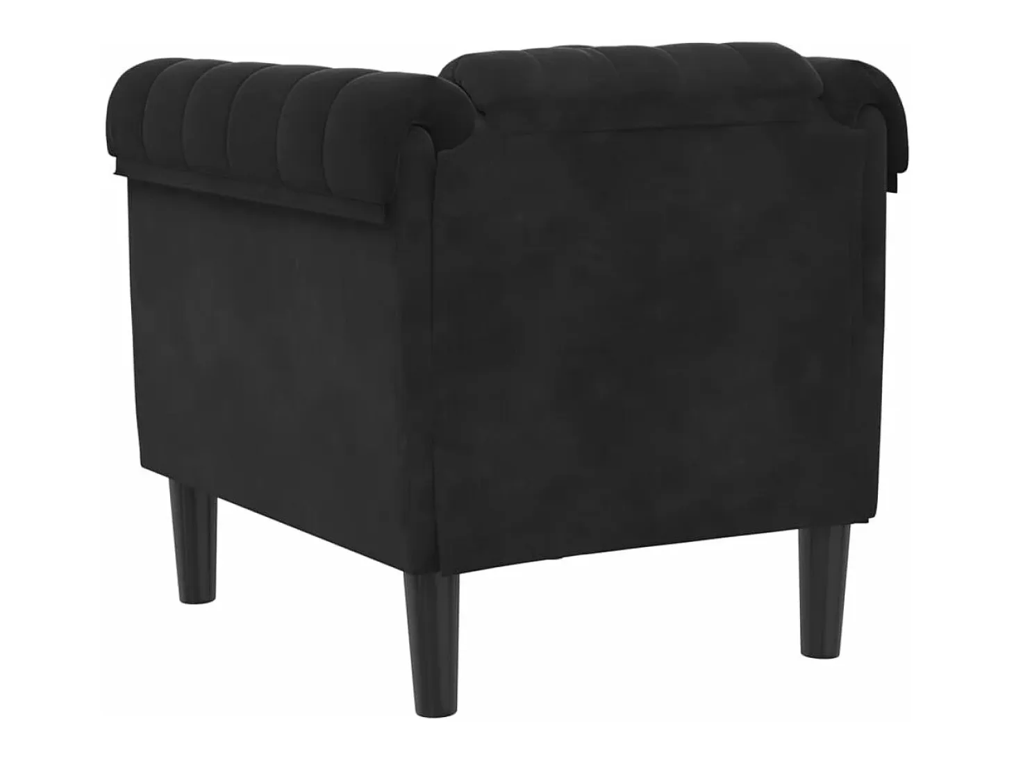 Sillón de terciopelo negro