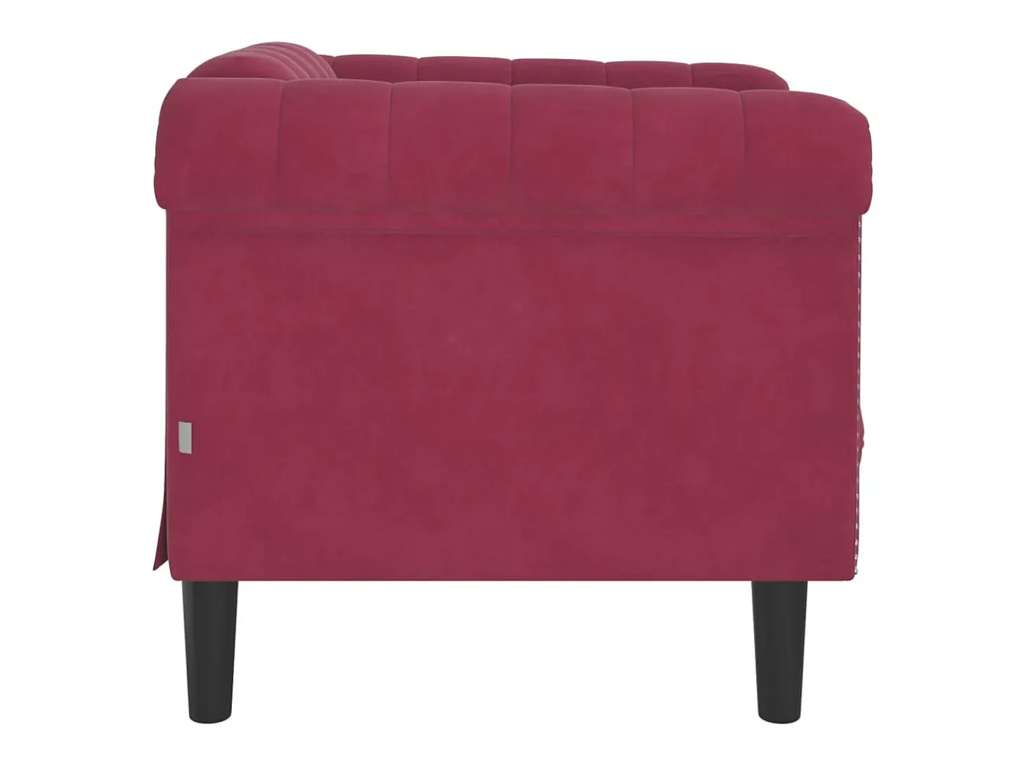 Sillón de terciopelo rojo tinto