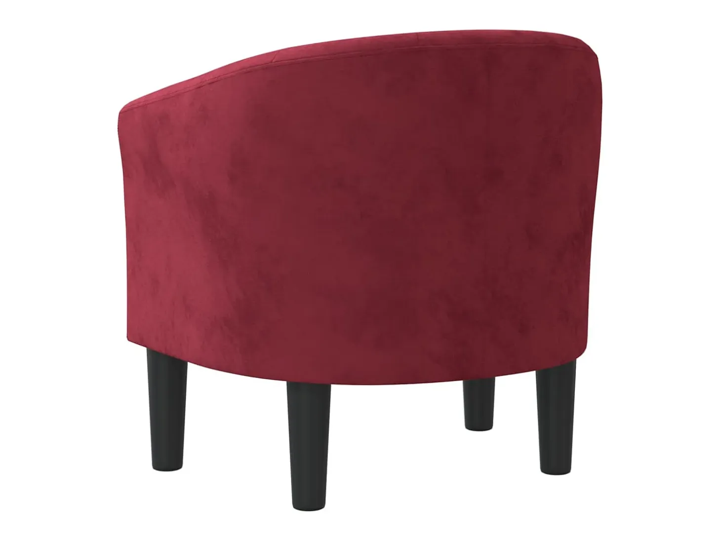 Sillón de terciopelo rojo tinto