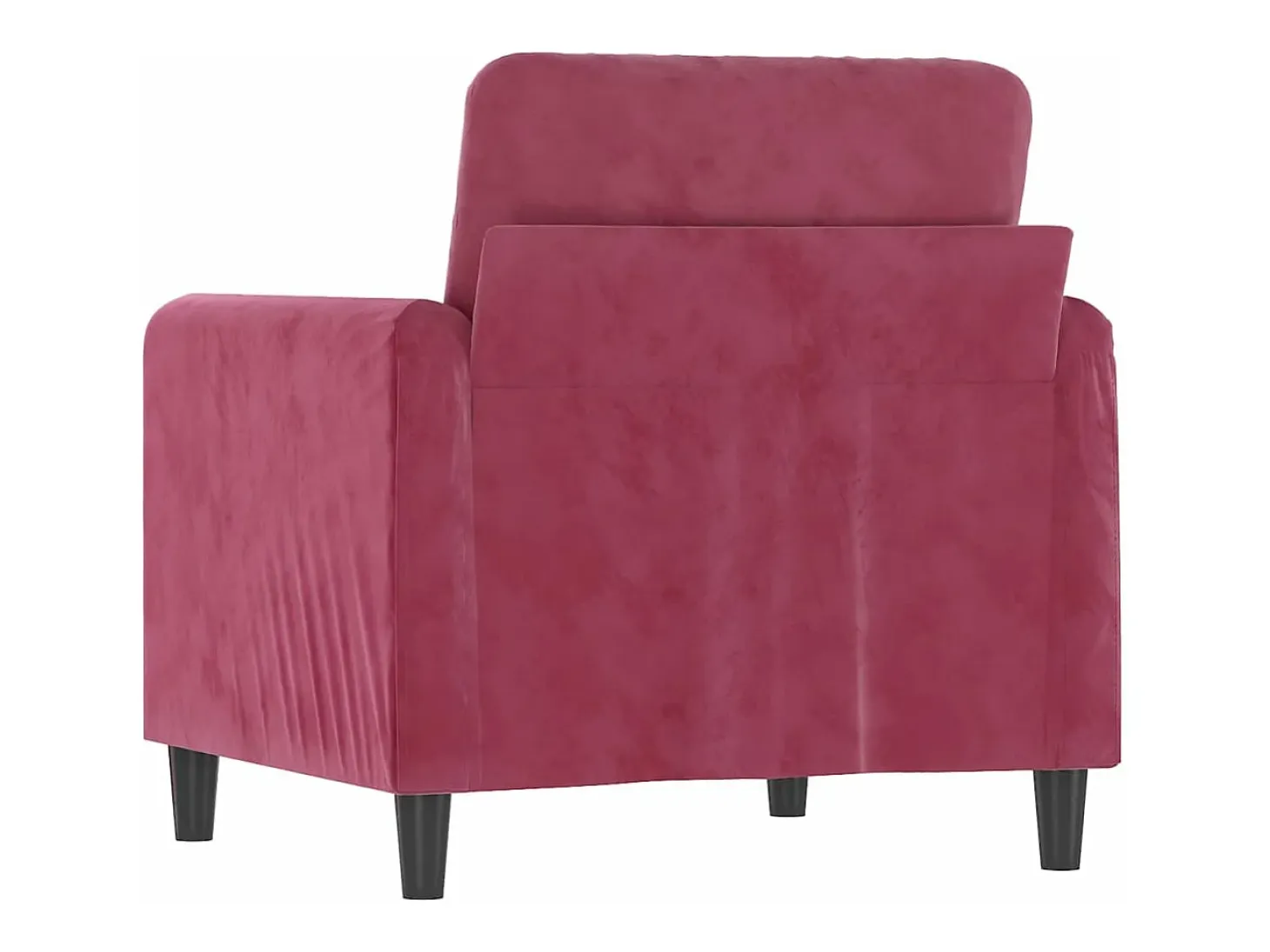 Sillón de terciopelo rojo tinto 60 cm