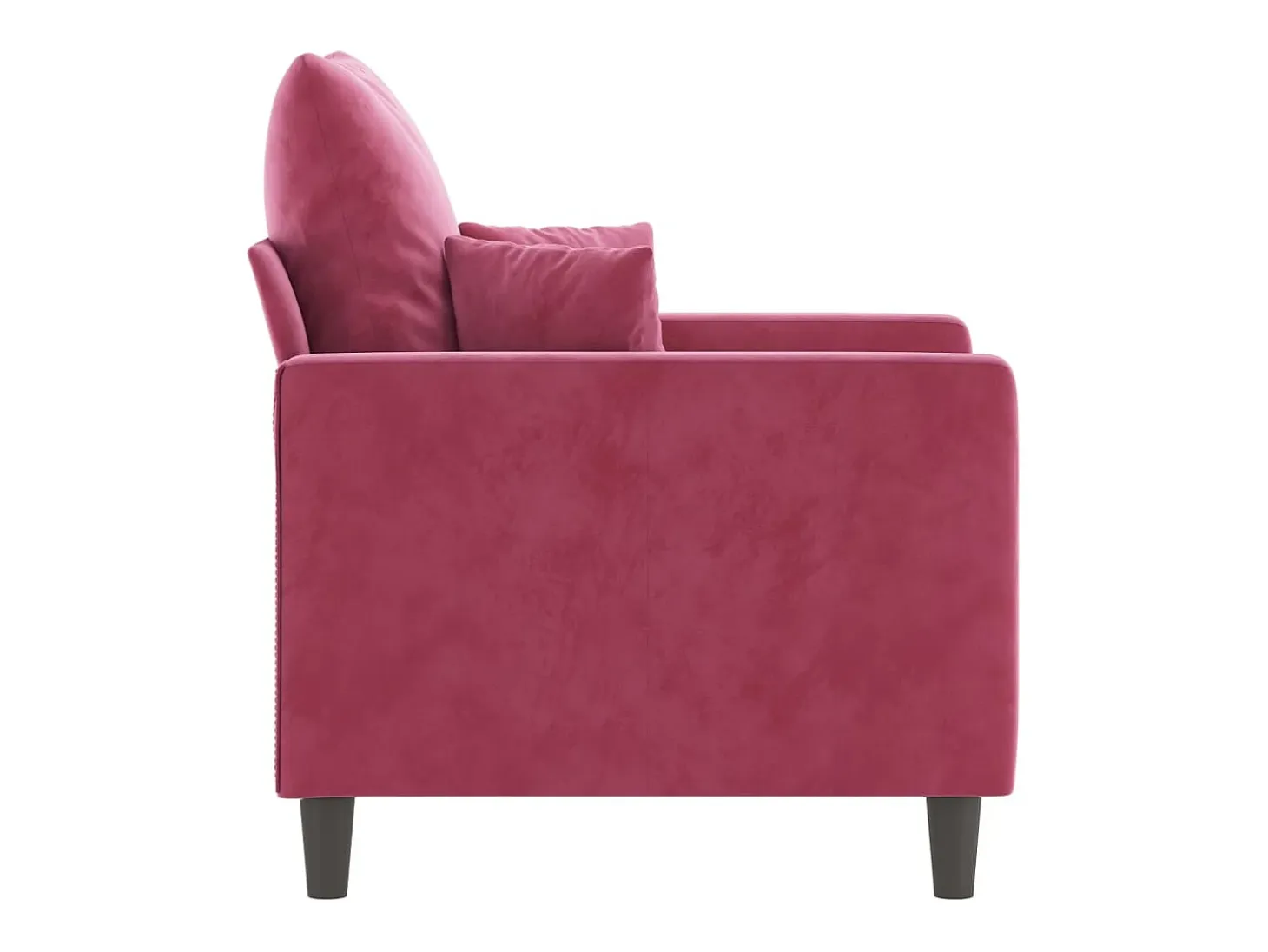 Sillón de terciopelo rojo tinto 60 cm
