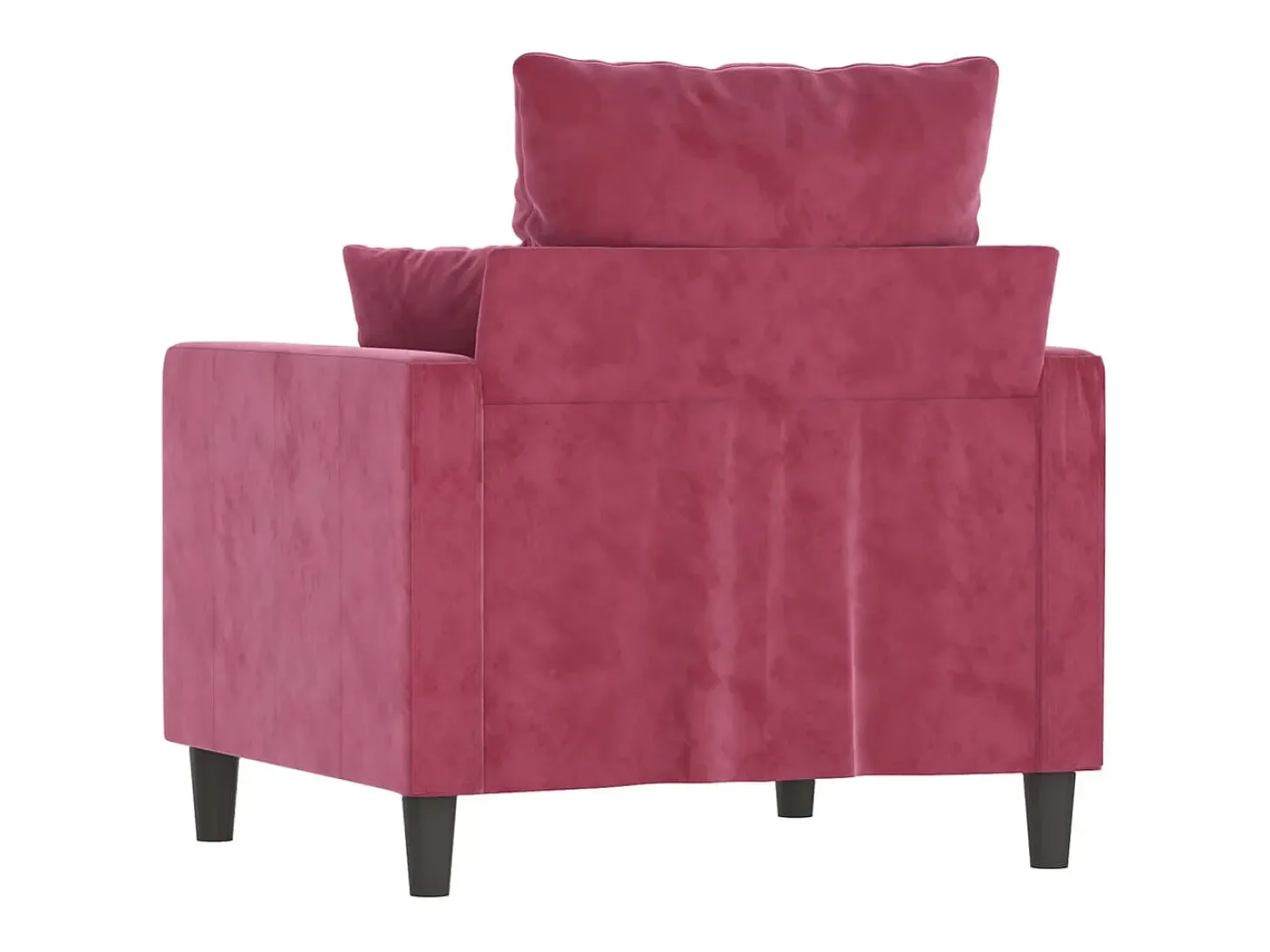 Sillón de terciopelo rojo tinto 60 cm