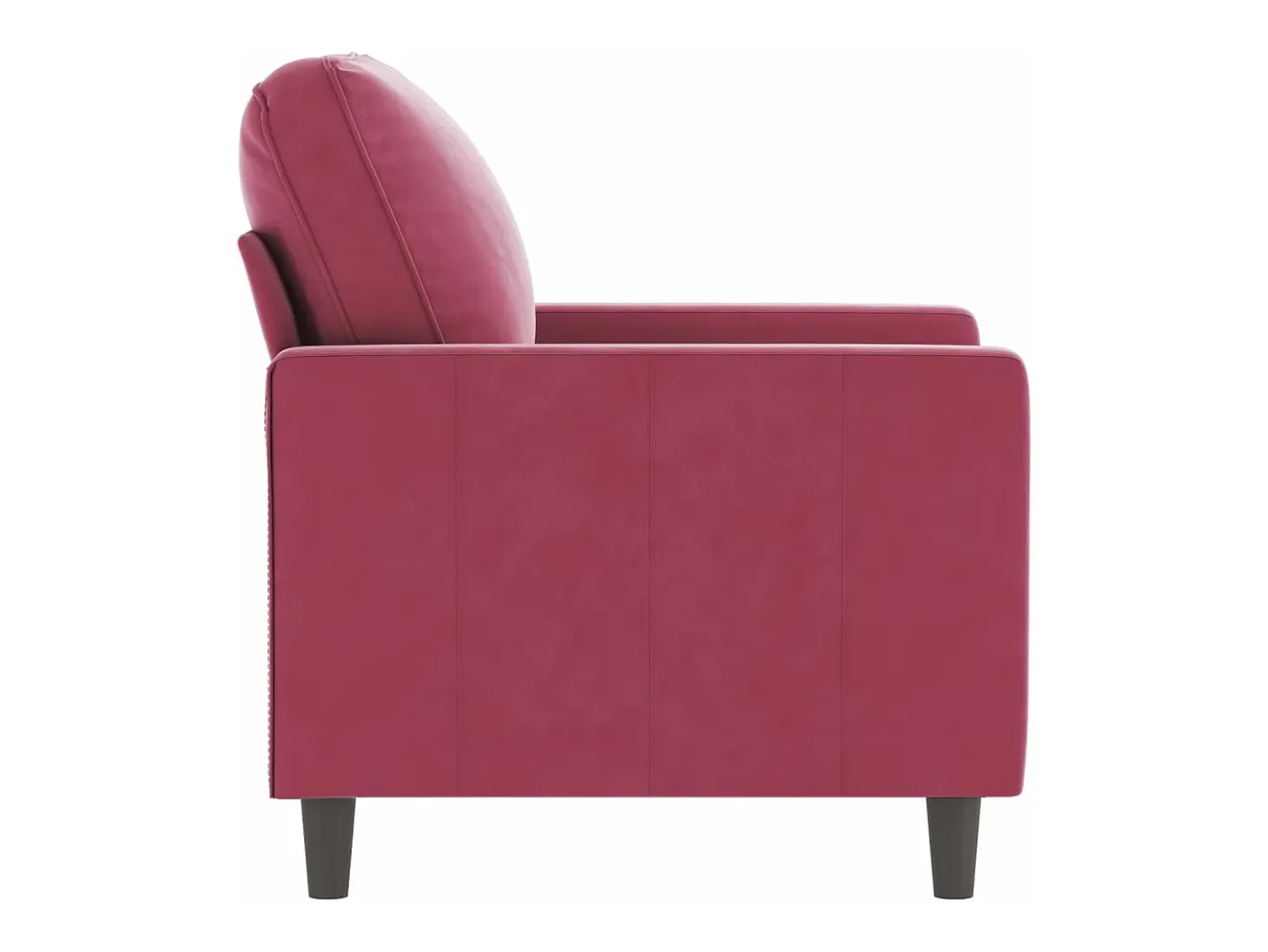 Sillón de terciopelo rojo tinto 60 cm