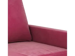Sillón de terciopelo rojo tinto 60 cm