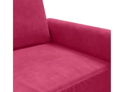 Sillón de terciopelo rojo tinto 60 cm
