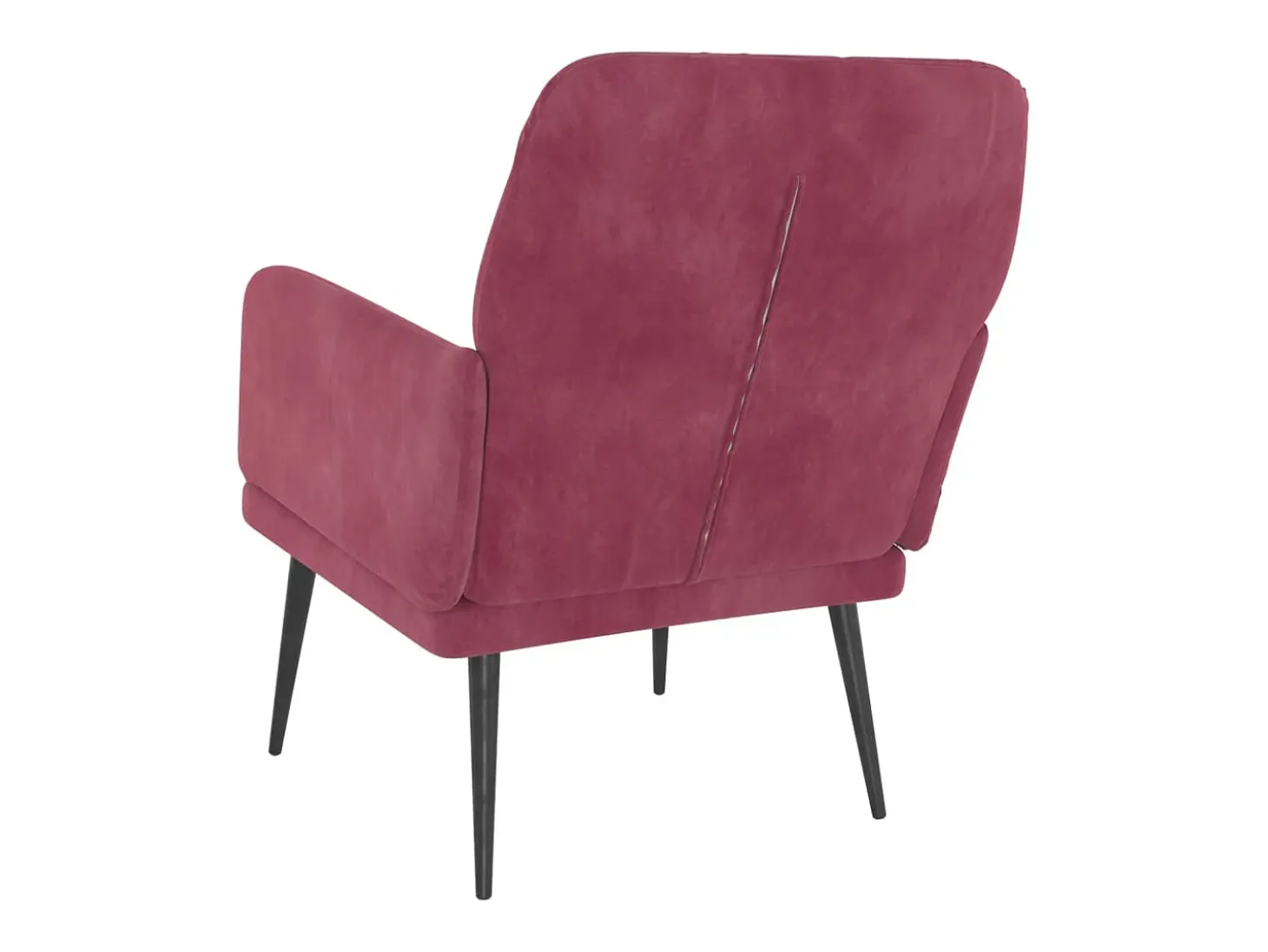 Sillón de terciopelo rojo tinto 62x79x79 cm