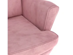 Sillón de terciopelo rosa