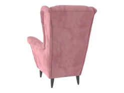 Sillón de terciopelo rosa