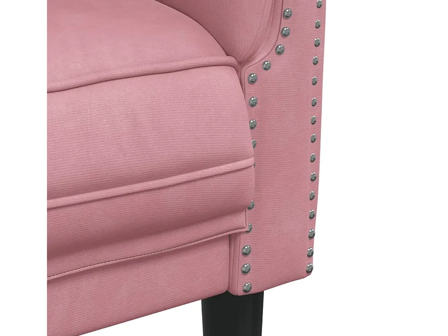 Sillón de terciopelo rosa