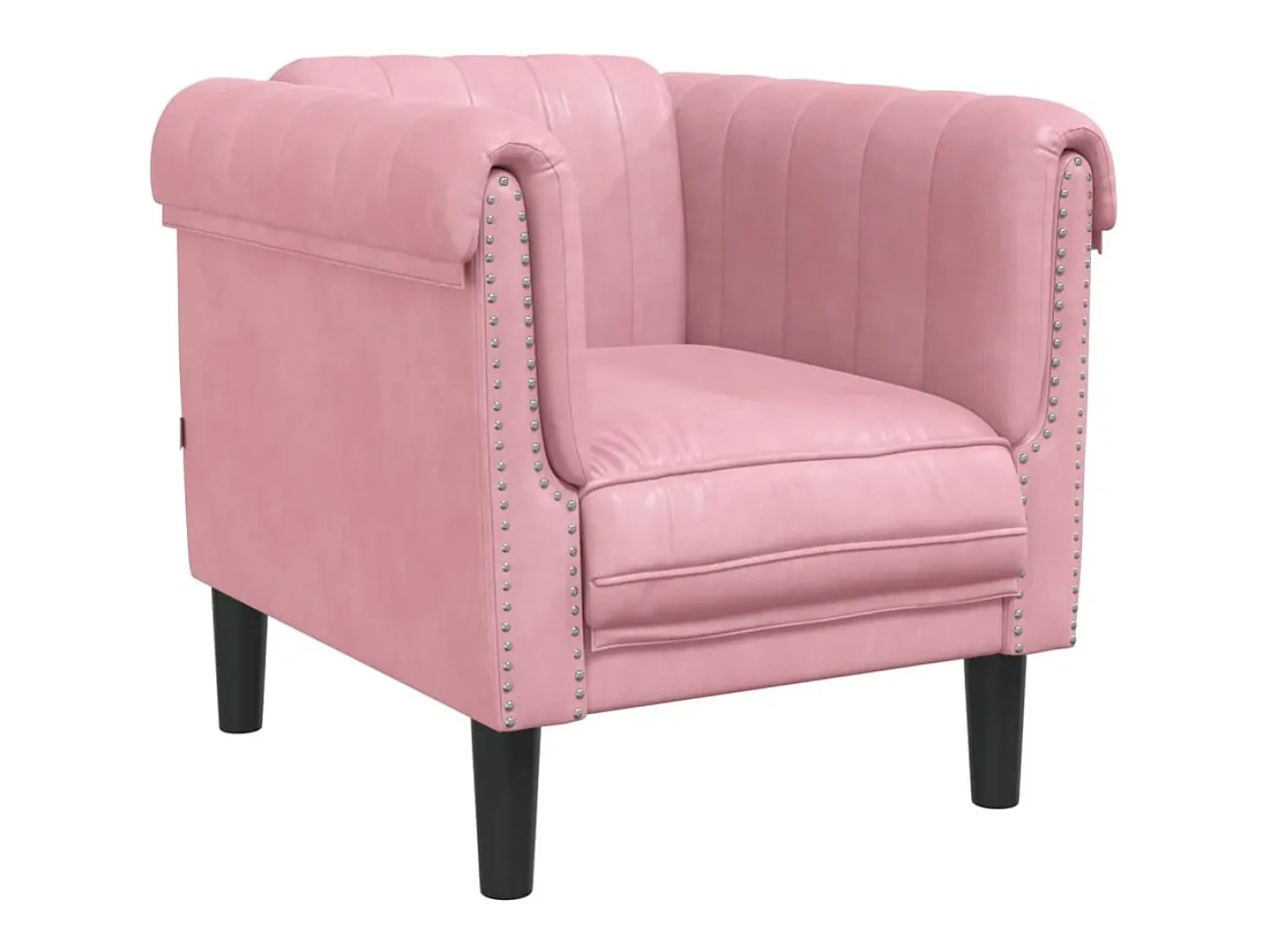Sillón de terciopelo rosa