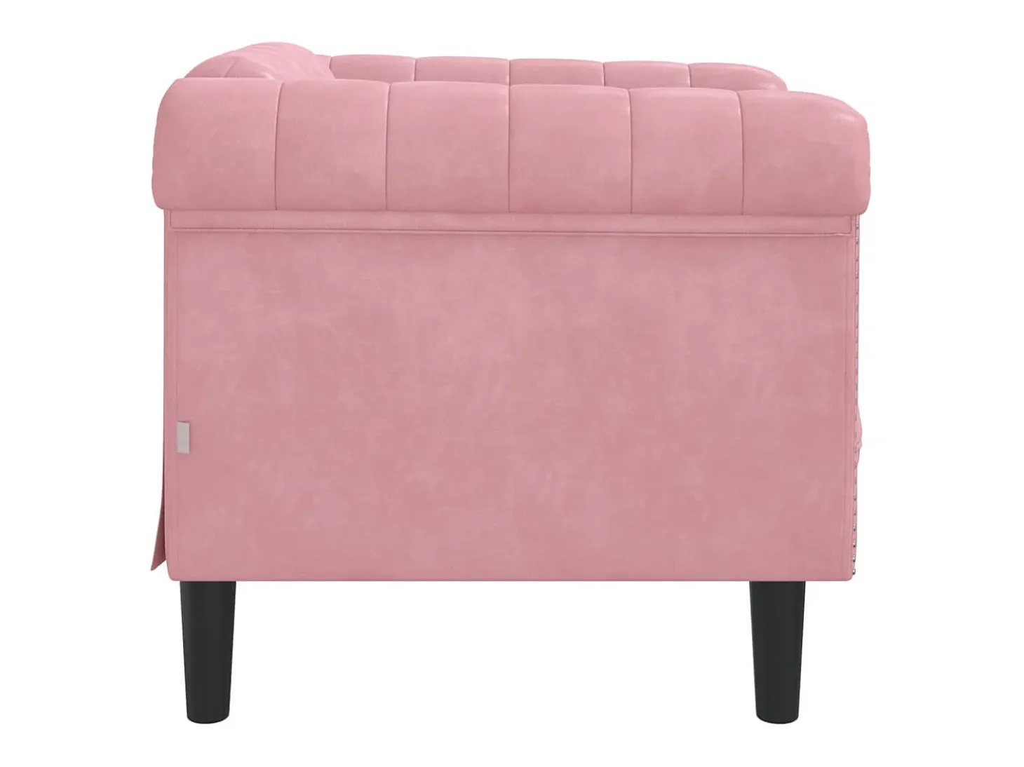Sillón de terciopelo rosa