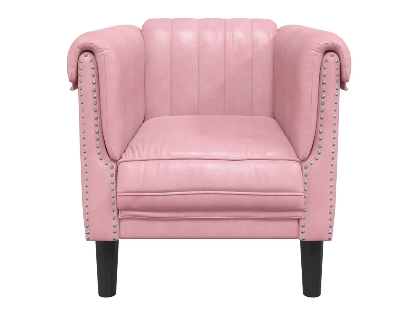 Sillón de terciopelo rosa