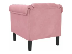 Sillón de terciopelo rosa