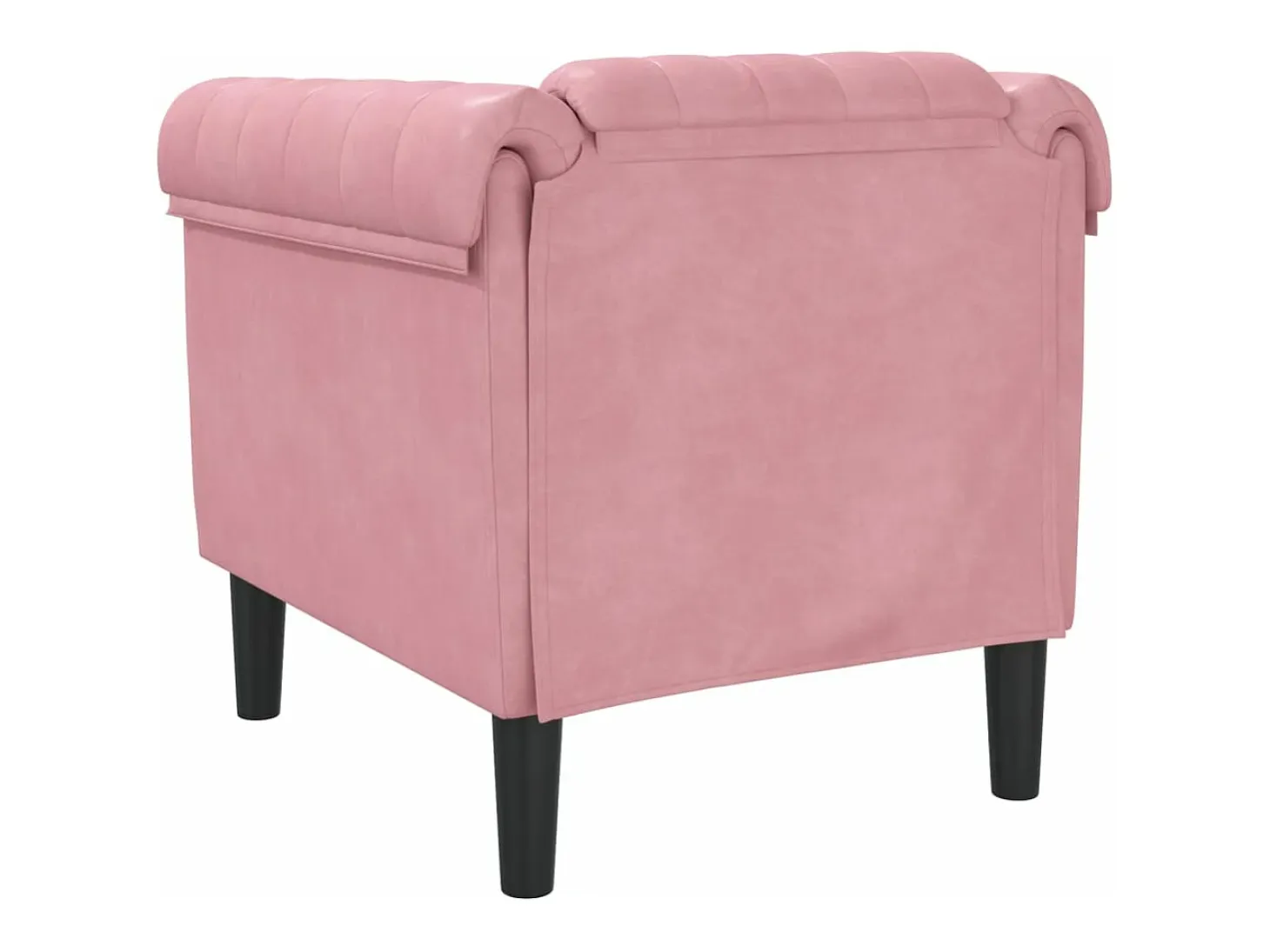 Sillón de terciopelo rosa