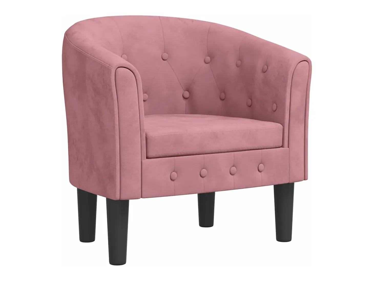 Sillón de terciopelo rosa