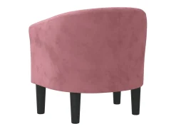 Sillón de terciopelo rosa