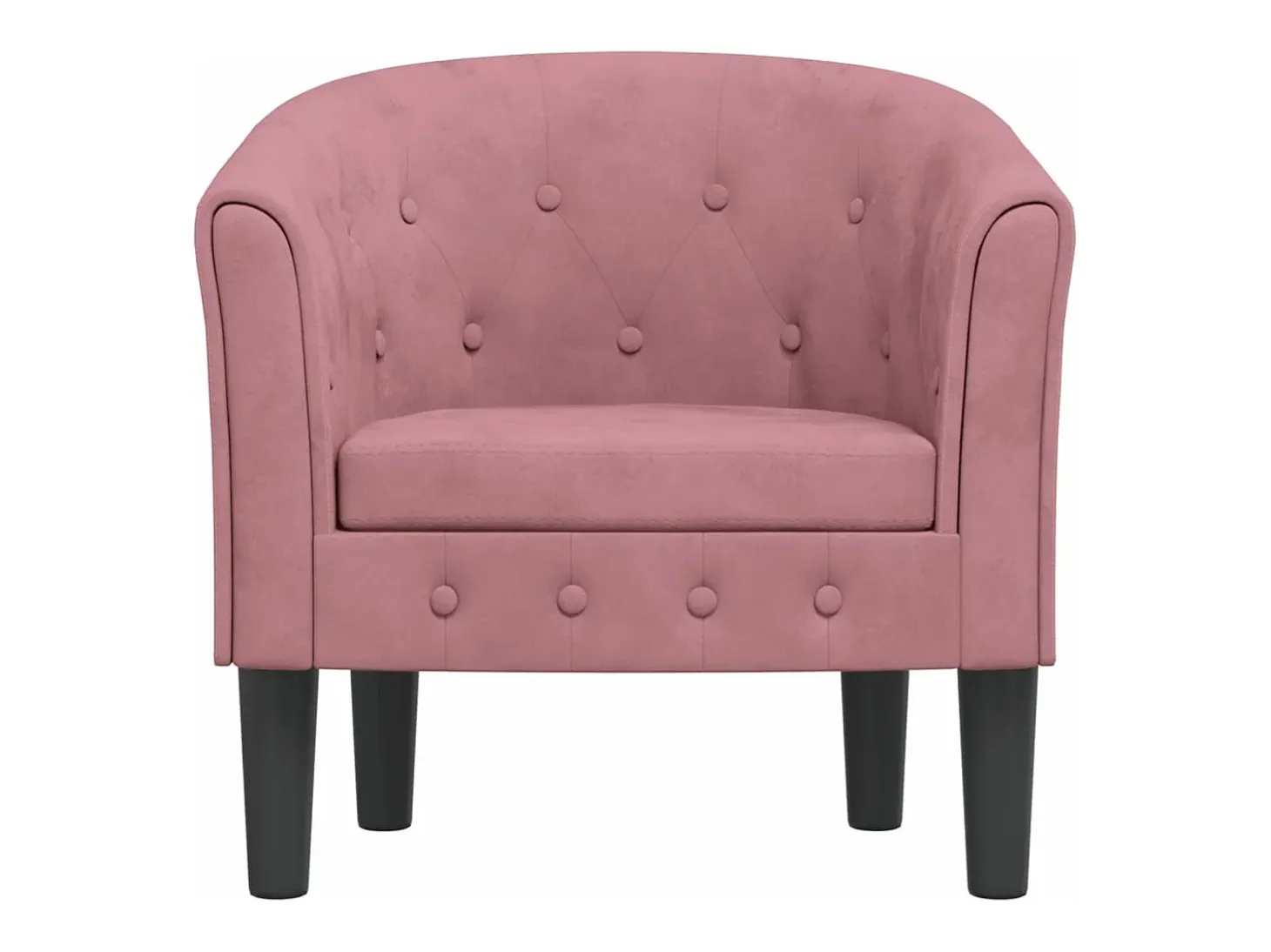 Sillón de terciopelo rosa