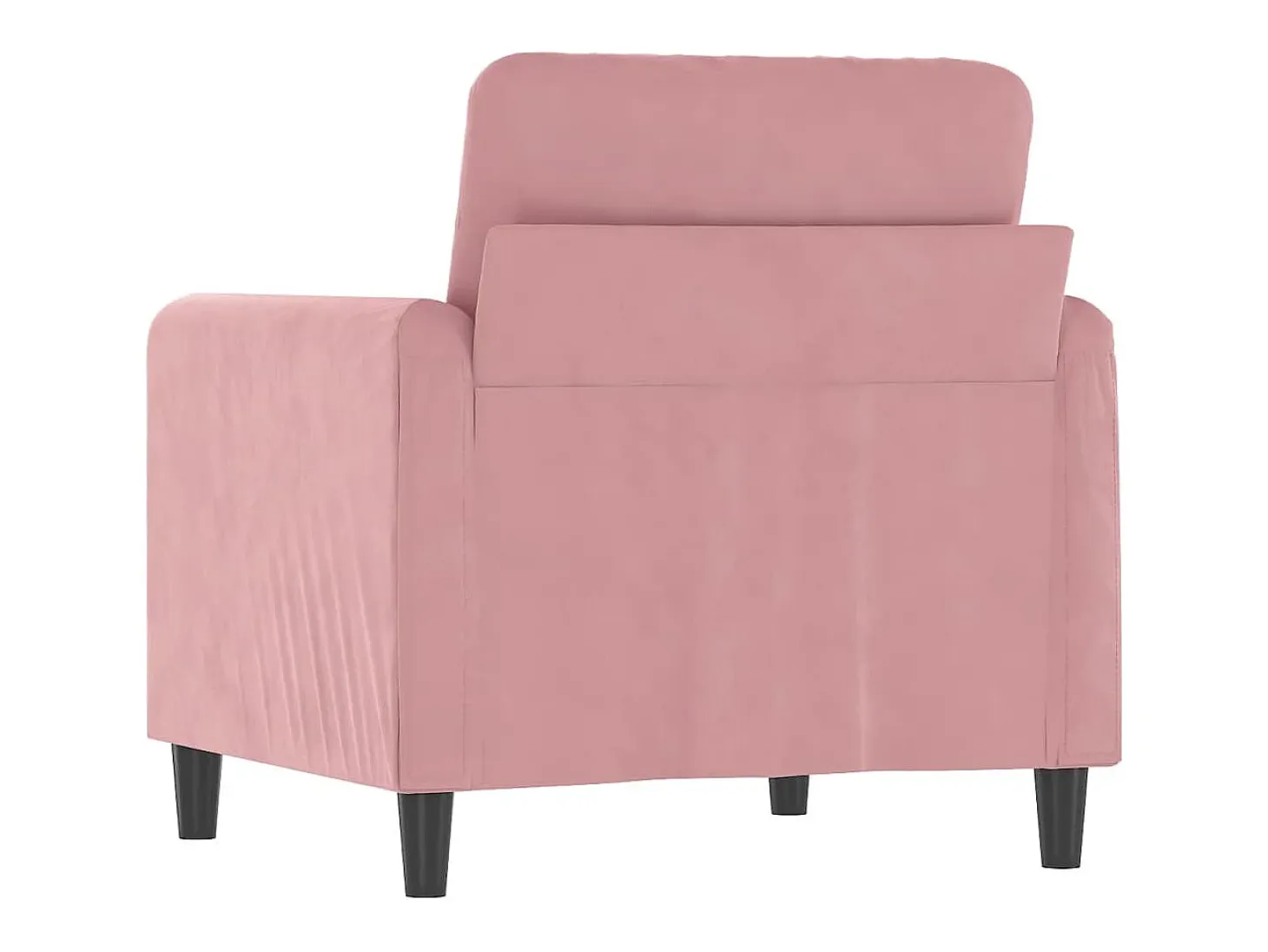 Sillón de terciopelo rosa 60 cm