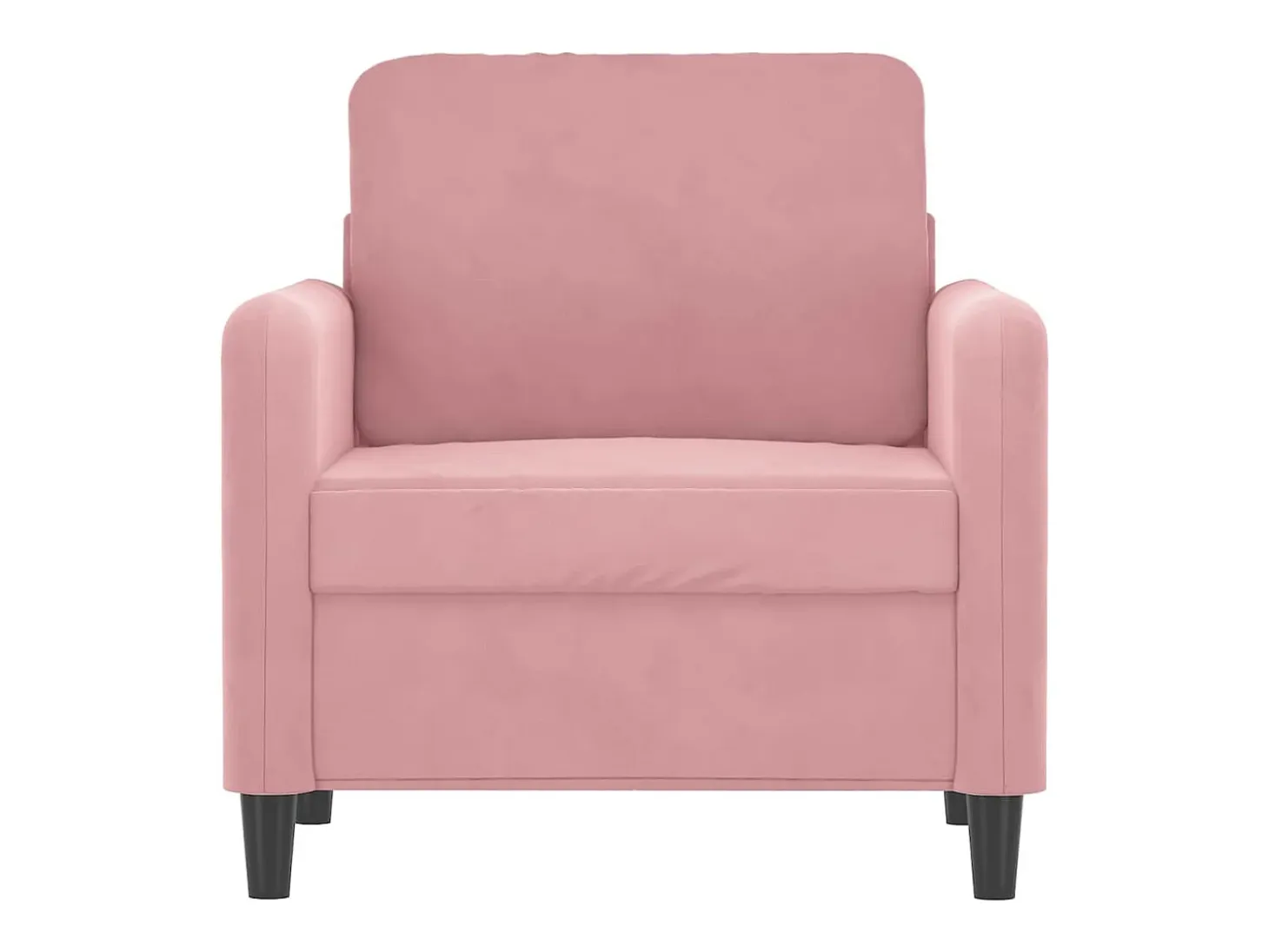 Sillón de terciopelo rosa 60 cm