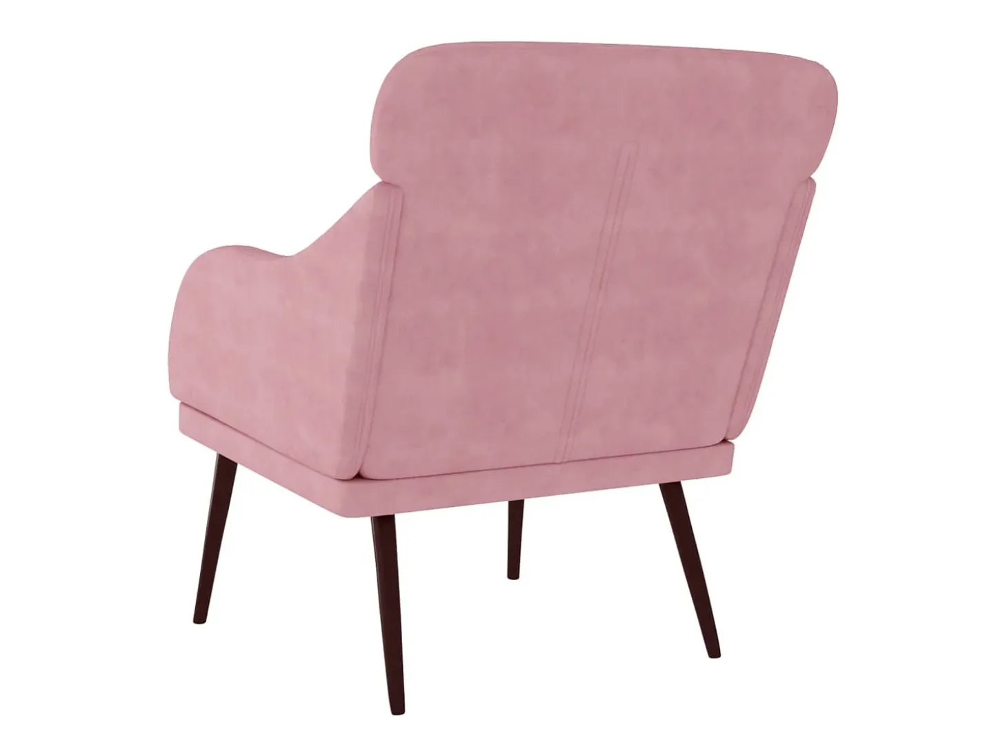 Sillón de terciopelo rosa 63x76x80 cm