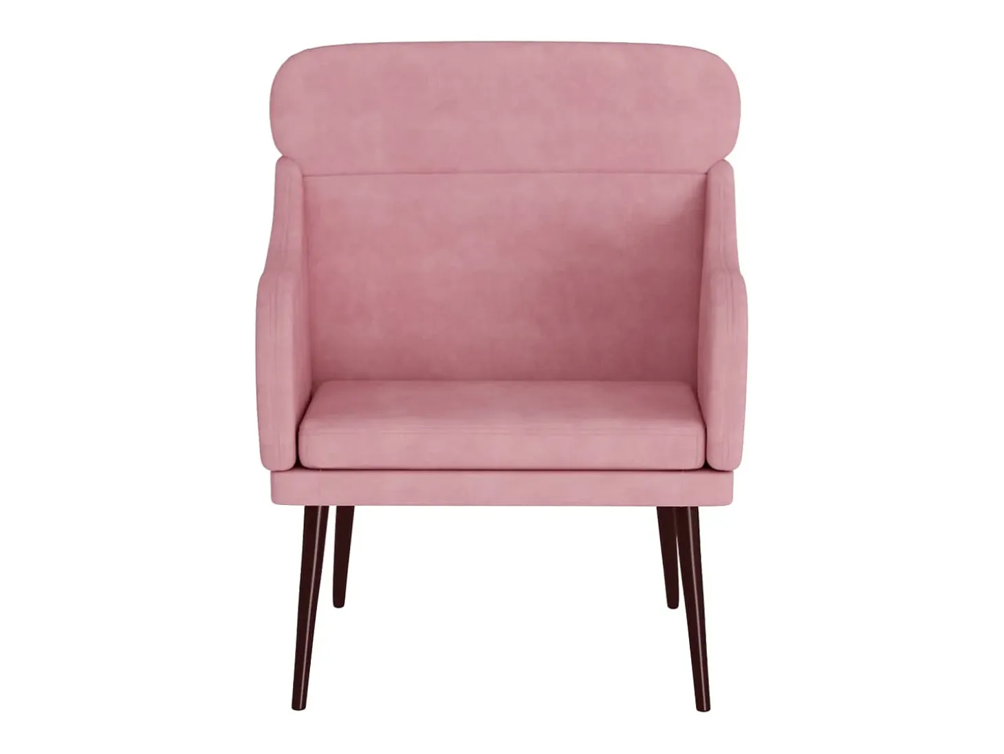 Sillón de terciopelo rosa 63x76x80 cm