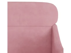 Sillón de terciopelo rosa 63x76x80 cm