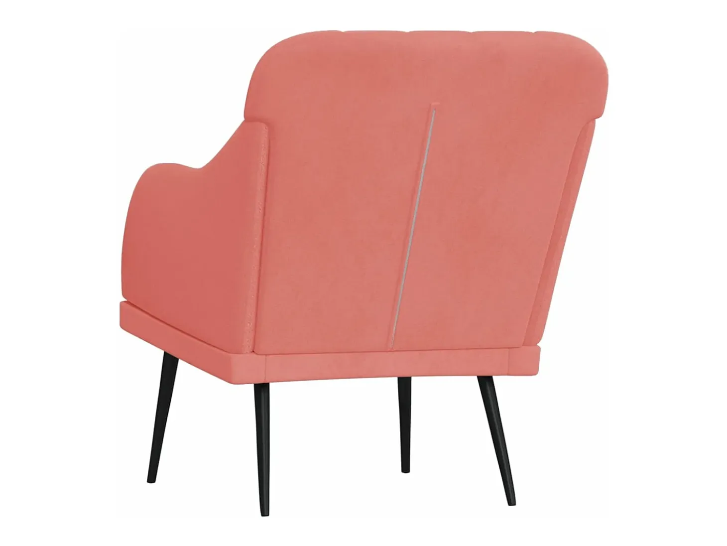 Sillón de terciopelo rosa 63x76x80 cm