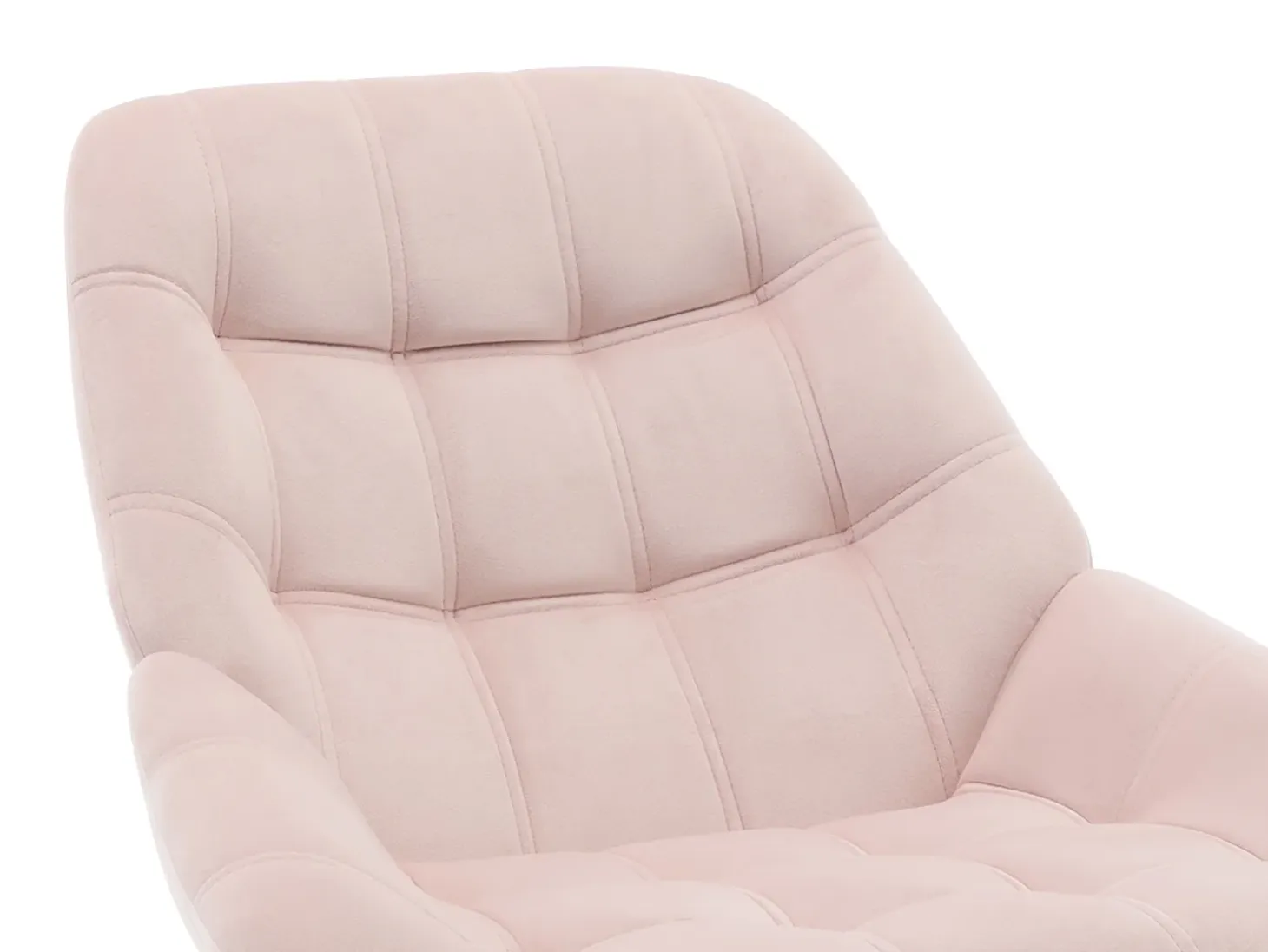 Sillón de terciopelo rosa estilo escandinavo capitoné LUOSTO