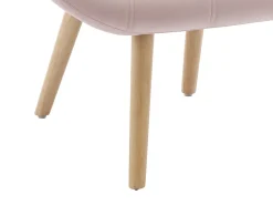 Sillón de terciopelo rosa estilo escandinavo capitoné LUOSTO