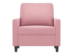 Sillón de terciopelo rosa 60 cm