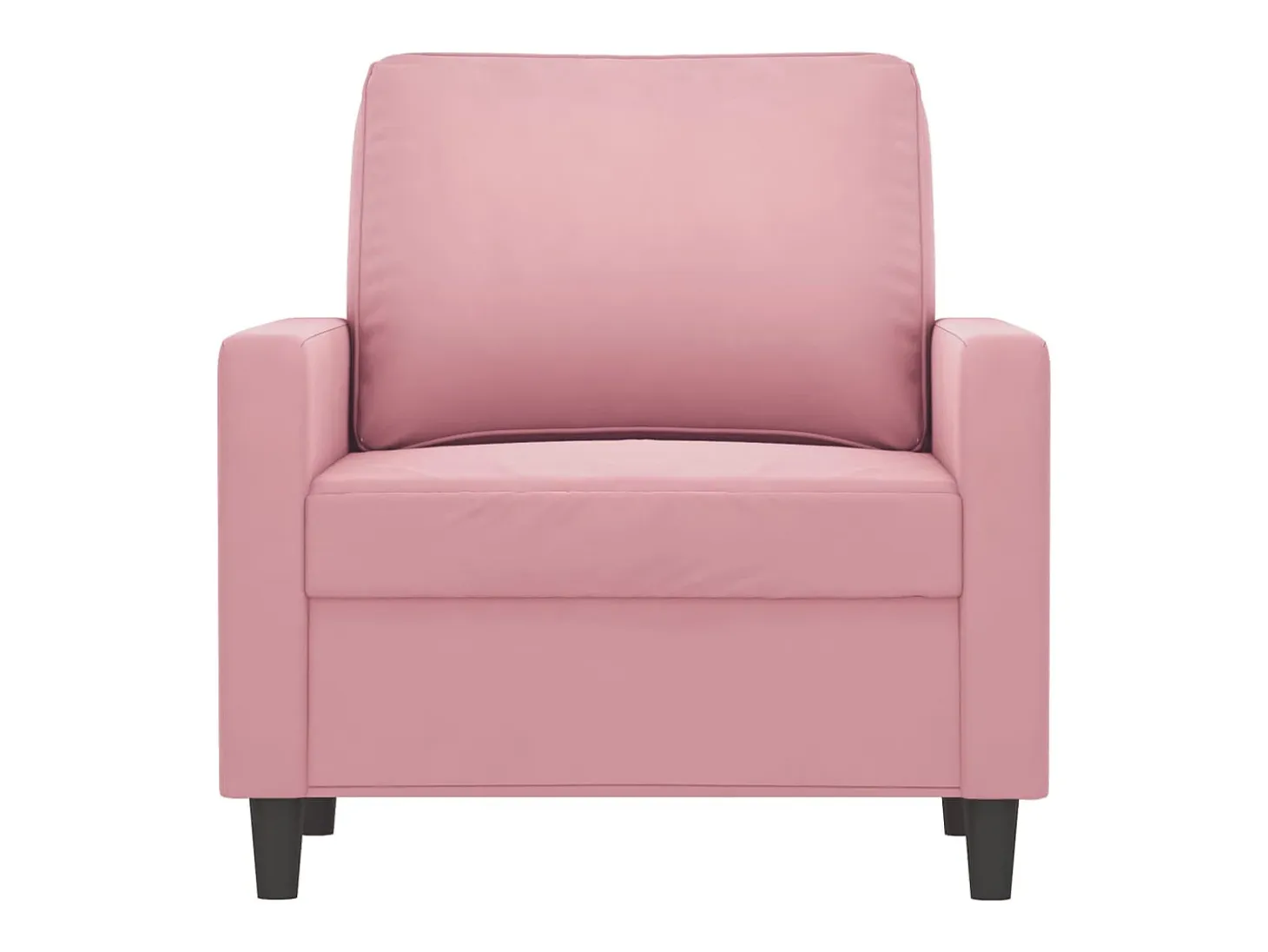 Sillón de terciopelo rosa 60 cm