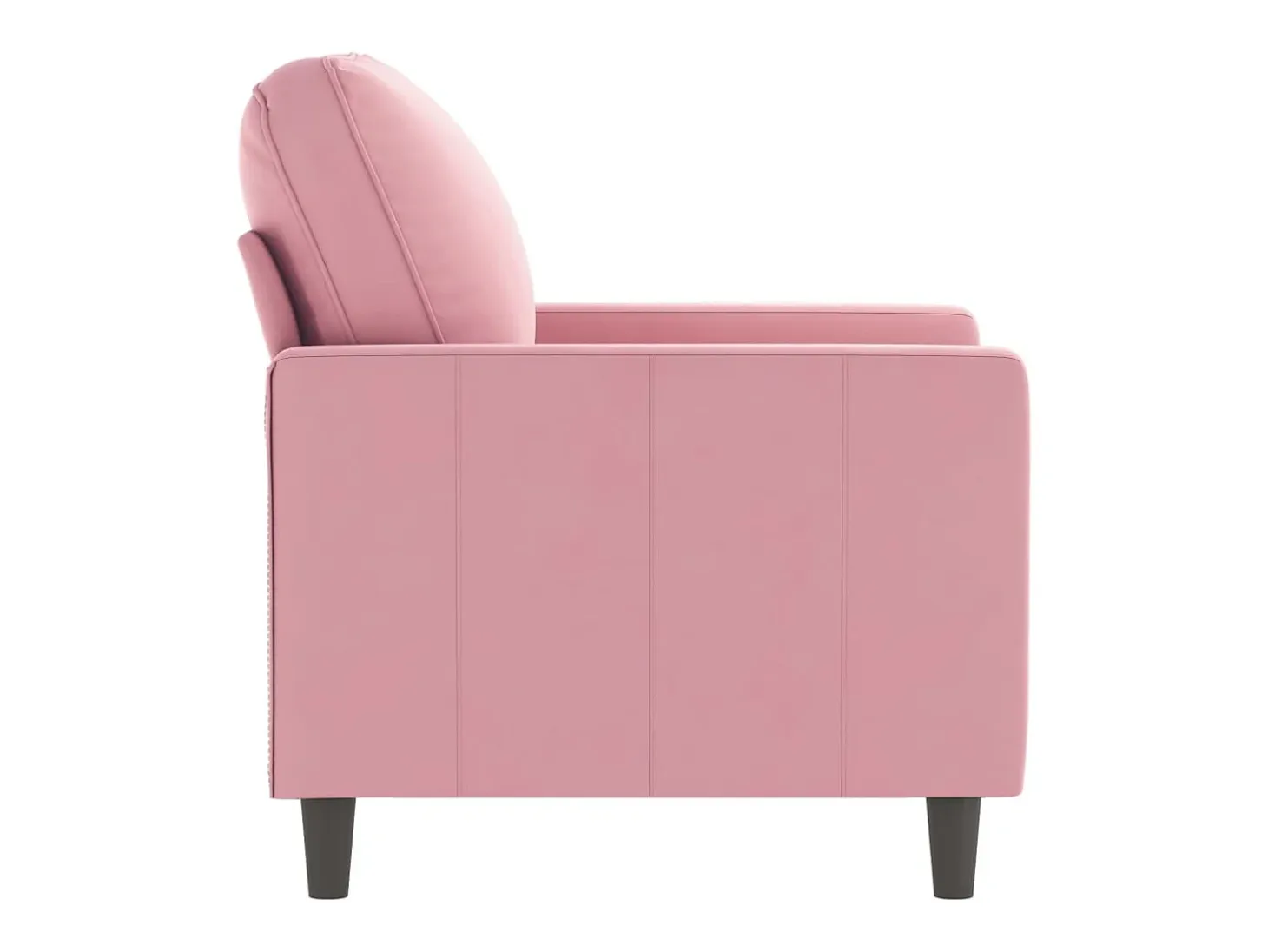Sillón de terciopelo rosa 60 cm
