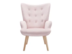 Sillón de terciopelo rosa de estilo escandinavo VATELY